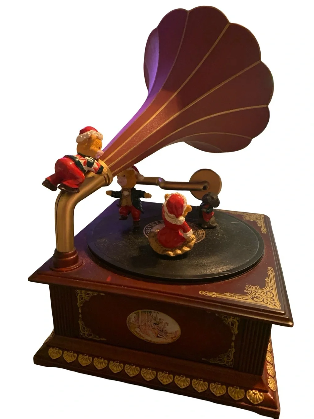 Maisto 1995 Christmas Animated Phonograph Dancing For Joy Tested